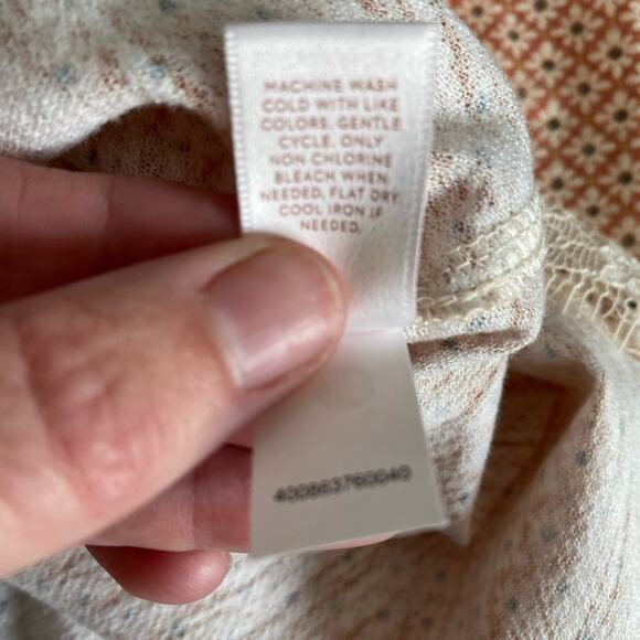 LC NWOT Women's M Cottagecore Floral Lace Bow Long Sleeve Top Soft Girl Coquette - Picture 10 of 11